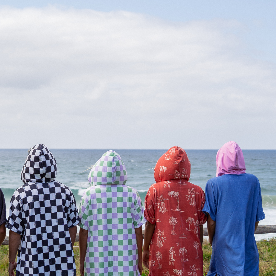 The Alana Check- Boardsox Hooded Towel + Surf Poncho