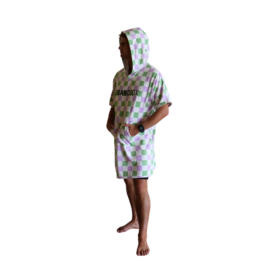 The Alana Check-  Boardsox Hooded Towel + Surf Poncho