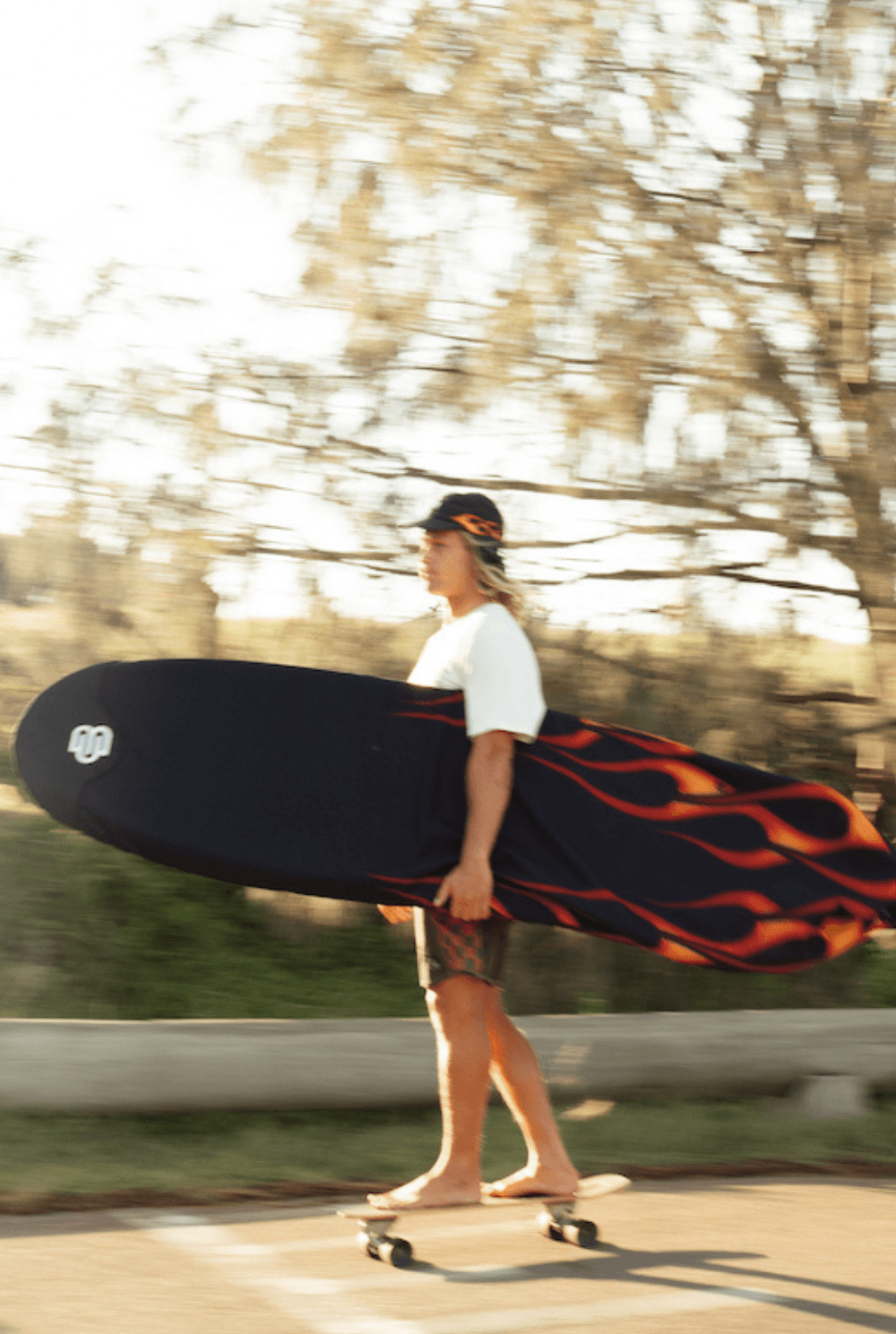 Flames  -  Longboard Surfboard Cover